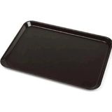 Siyah Midi Boy Plastik Servis Tepsisi Kırılmaz Lokanta Büfe Fast Food Kullanım (44X32 Cm) - Renkli