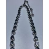 Siyah Mineli Metal Alpaka Özel Tasarım Ağır Tesbih (11 X 8 X 6 Mm)