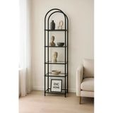 Siyah Mini Ütopya Metal Kitaplık Ve Dekoratif Raf 150X40x30
