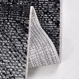 Siyah Modern Modern Geometrik Etnik Eskitme Desenli Boho Makinada Yıkanabilir Hafif Hav Toz Vermez Leke Tutmaz Kaymaz Taban Dijital Makine Baskı Halı Oturma Odası Salon Yolluk Koridor Mutfak Halısı