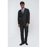 Siyah Mono Yaka 4 Drop Comfort Fit Tam Astar Esnek Takım Elbise 1001240009