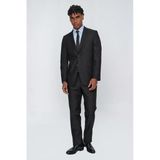 Siyah Mono Yaka 4 Drop Comfort Fit Tam Astar Esnek Takım Elbise 1001245009