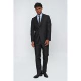 Siyah Mono Yaka 4 Drop Comfort Fit Tam Astar Esnek Takım Elbise 1001250009