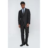 Siyah Mono Yaka 4 Drop Comfort Fit Tam Astar Esnek Takım Elbise 1001255009