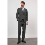 Siyah Mono Yaka 4 Drop Comfort Fit Tam Astar Esnek Takım Elbise 1001260168