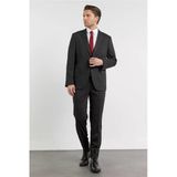 Siyah Mono Yaka 6 Drop Comfort Fit Tam Astar Esnek Takım Elbise 1001260161