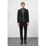 Siyah Mono Yaka 6 Drop Slim Fit Tam Astar Esnek Takım Elbise 1001245175