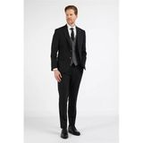 Siyah Mono Yaka 6 Drop Slim Fit Tam Astar Esnek Takım Elbise 1001255173