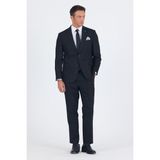 Siyah Mono Yaka Bez Ayağı Tam Astar Pamuklu 4 Drop Comfort Fit Classic Takım Elbise 1001250178 - 52
