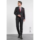 Siyah Mono Yaka Esnek Bel 6 Drop Comfort Fit Tam Astar Esnek Takım Elbise 1001260151