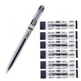 Siyah My Gel 0.5mm Ince Iğne Uçlu Jel Kalem 1 Adet ve Kalem Yedeği 6 Adet Dong-A My-jel Pilot Kalem Yedeği