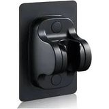 Siyah Nano Kendinden Yapışkanlı Banyo Duş Başlığı Askısı 15 kg Taşıma Kapasiteli, Matkap Gerektirmeyen Montaj Yapışkanlı Duş Başlığı Tutucu, Ayarlanabilir Duş Mafsalı Siyah