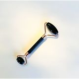 Siyah Obsidyen Doğal Taş Roller - Şifa ve Enerji Kaynağı - Beyaz