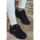 Siyah Ortopedik Hafif Günlük Spor Yürüyüş Sneaker Ortopedik Ayakkabı