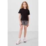 Siyah Pamuklu O Yaka Oversize Fit Basic Kız Çocuk T-Shirt - 75182 - 10 - 11 Yaş