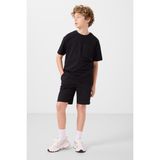 Siyah Pamuklu Oversize Fit Dokuma Hafif Esnek Chino Erkek Çocuk Şort Takım - 11278 - 14 - 15 Yaş