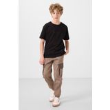 Siyah Pamuklu Yumuşak Dokulu Oversize Baskılı Erkek Çocuk T-Shirt - 11285