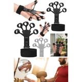 Siyah Parmak Güçlendirme Antrenman Eldiveni, El Sedyesi, Fitness ve Spor Için - Ahşap