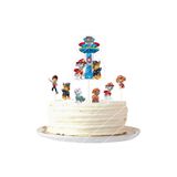 SİYAH PARTİ EVİ 7'Lİ PAW PATROL DOĞUM GÜNÜ PASTA SÜSÜ SETİ