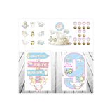 SİYAH PARTİ EVİ Cinnamoroll Doğum Günü Masa Panosu / Pasta Süsü Seti 9 Yaş