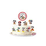 SİYAH PARTİ EVİ Kırmızı Mickey Mouse Pasta Süsü 10'lu