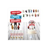 SİYAH PARTİ EVİ Ninjago Doğum Günü Masa Maketi Pasta Süsü Seti