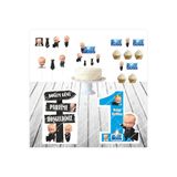 SİYAH PARTİ EVİ Patron Bebek 1 Yaş Doğum Günü Maketi / Pasta Süsü Seti