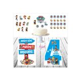 SİYAH PARTİ EVİ Paw Patrol 4 Yaş Doğum Günü Maketi / Pasta Süsü Seti