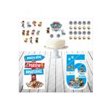 SİYAH PARTİ EVİ Paw Patrol 5 Yaş Doğum Günü Maketi / Pasta Süsü Seti