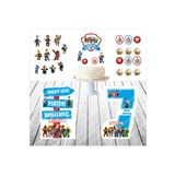 SİYAH PARTİ EVİ Roblox 7 Yaş Doğum Günü Maketi / Pasta Süsü Seti