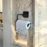 Siyah Paslanmaz Çelik Wc Kağıtlık Tuvalet Kağıtlığı Tuvalet Kağıdı Askısı Yapışkanlı Tasarım