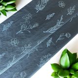 Siyah Pelur Üzeri Beyaz Çiçek Baskılı / 17GR. Siyah Hışır Pelur Kağıt / 50X70 cm 10 Adet /