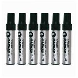 Siyah Permanent Markör Marker Kesik Uçlu Koli Kalemi Siyah 10 Mm Mr-6010 6 Adet