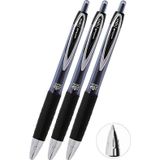 Siyah Pilot Kalem 3 Adet Uniball Signo Micro 207 0.5 Mm Roller Uçlu Pilot Kalem Umn-207 İnci Uçlu Likit Mürekkepli Jel