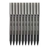 Siyah Pilot Kalem Ub-155 Micro Deluxe 10 Adet Uniball Pilot Kalem 0.5 Mm Roller Uçlu Pilot Kalem İnce Uçlu Likit Mürek