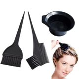 Siyah Plastik Saç Boyası Boyama Fırça Tarak Karıştırma Kase Şekil