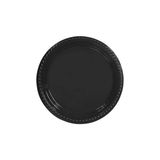 Siyah Plastik Tabak 22 Cm 25'Li