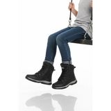 Siyah Polarlı Unisex Çocuk Düz Bot