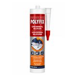 Siyah Polyfix Üniversal Silikon 280 Gr Pencere Kapı Banyo Pvc Ve Ahşap Yüksek Esnek Silikon