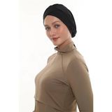 Siyah Pratik Hazır Geçmeli Deniz Havuz Bonesi Swimmy Çapraz 2508_01