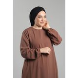 Siyah Pratik Hazır Geçmeli Tesettür Bone Sandy Büzgülü Salaş 2119_01