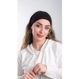 Siyah Pratik Hazır Geçmeli Tesettür Bone Viskon Kumaş Sade 3007_01