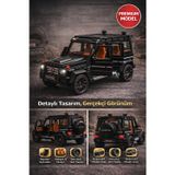 Siyah Premium Die Cast Jeep Oyuncak Araba 1:22 Sesli Işıklı Buharlı Çek Bırak