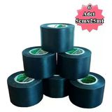 Siyah Pvc İzolasyon Bandı 50Mm X 25M 6'Lı Paket Elektrik Yalıtım Bandı Güçlü Yapışkanlı İzole Bant