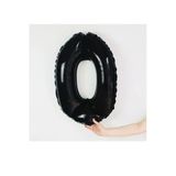 Siyah Rakam Balon Folyo 0 Yaş Rakam Balon 76Cm (34 Inc Helyum Uyumlu)