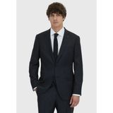 Siyah Regular Fit %100 Yün Takım Elbise - 48 - 6 Drop