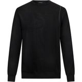 Siyah Regular Fit Jakarlı Bisiklet Yaka Yünlü Triko Kazak - XS