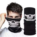 Siyah Renk Dikişsiz Çok Fonksiyonlu Çene Kafatası Yüz Maskesi Baf Buff Bandana Boyunluk Bileklik Bx40
