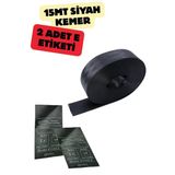 Siyah Renk Emniyet Kemeri 15Mt. (Etiket Hediyeli)