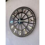 Siyah Renk Gri Sayılı Hediyelik Ahşap Dekoratif Farklı Desenli Ev Hediyelik Duvar Saati 50cm